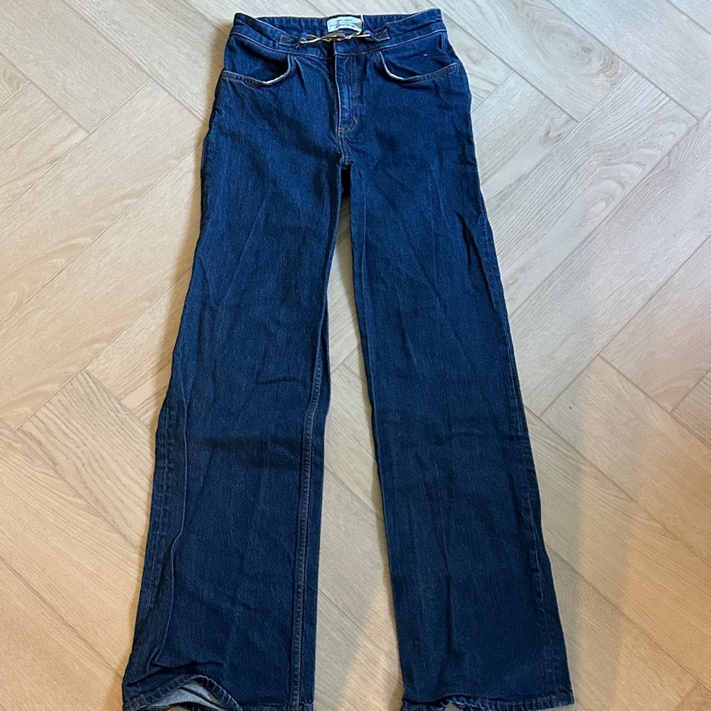 & Other Stories Dark Blue Flare Jeans